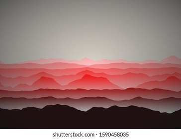 Color Mountains Landscape Generative Art background illustration