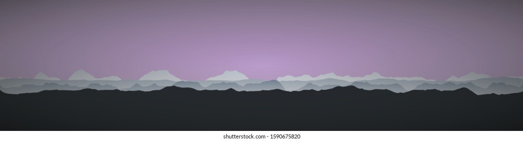 Color Mountains Landscape Generative Art background illustration