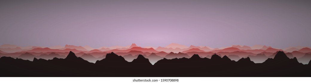 Color Mountains Landscape Generative Art background illustration