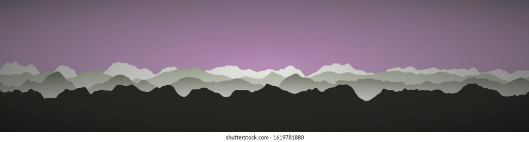 Color Mountains Landscape Generative Art background illustration