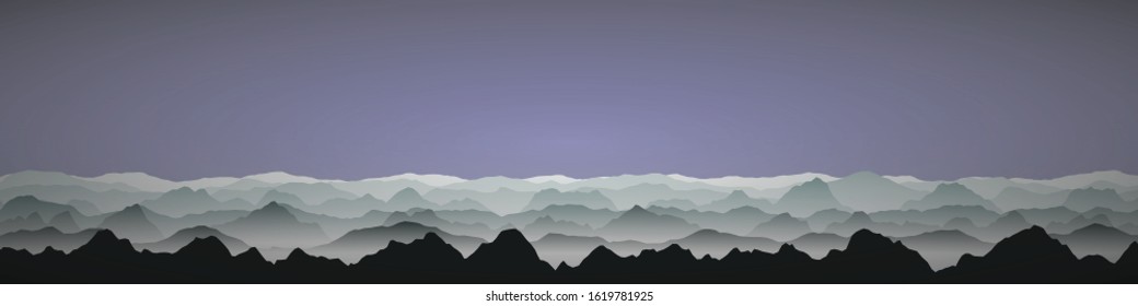 Color Mountains Landscape Generative Art background illustration