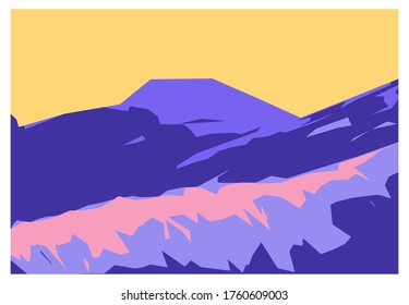 Color mountians,  abstract surface, modern background, vector design Illustration