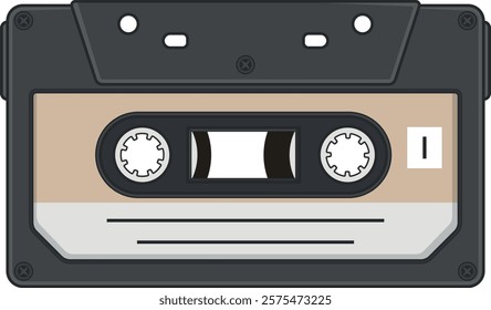 color music cassette without background