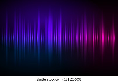 Color music equalizer - Sound waves abstract - purple background for different joyful events. Vector illustration eps 10 can be used presentation template, brochure layout page, cover magazine moskup
