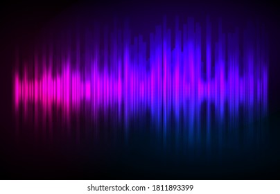 Color music equalizer - abstrakte Schallwellen - violetter Hintergrund für verschiedene fröhliche Ereignisse. Vektorgrafik eps10 kann verwendet werden Präsentationsvorlage, Broschüren Layout Seite, Cover Magazin Moskup