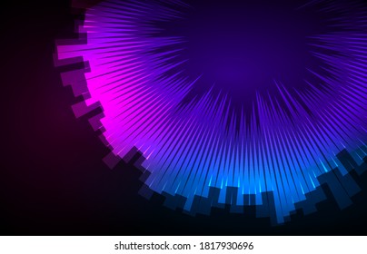 Color music equalizer - Sound waves abstract - purple background for different joyful events. Vector illustration eps 10 can be used presentation template, brochure layout page, cover magazine moskup