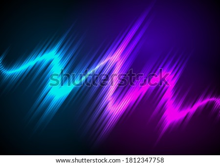Color music equalizer - Sound waves abstract - purple background for different joyful events. Vector illustration eps 10 can be used presentation template, brochure layout page, cover magazine moskup