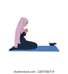 color muslim woman praying lady,pj