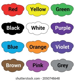 Color Name List English Kids Preschool Stock Vector (Royalty Free ...