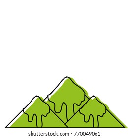 color natural snowy mountain and cold weather