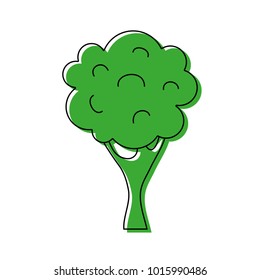 color nature tree with trunk and branch design