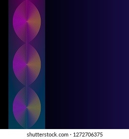 color neon abstract gradient linear on dark background. bright print