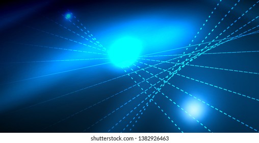 Color neon lights with waves abstract background. Vector illustration