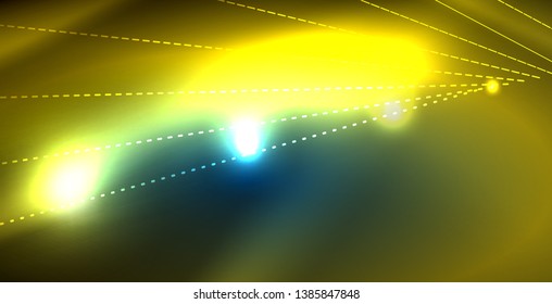 Color neon lights with waves abstract background. Vector illustration