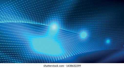 Color neon lights with waves abstract background. Vector illustration