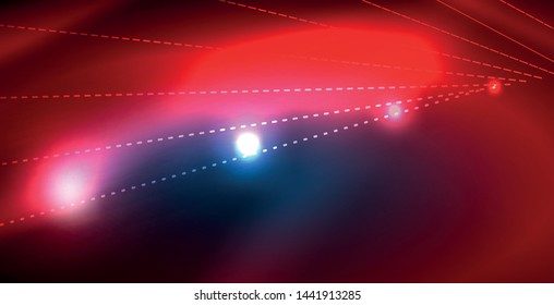 Color neon lights with waves abstract background. Vector illustration