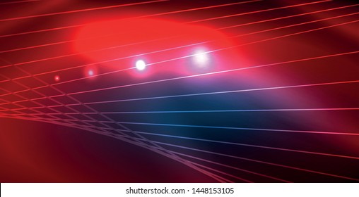 Luces de neón de color con ondas de fondo abstracto. Ilustración del vector