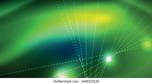 Color neon lights with waves abstract background. Vector illustration