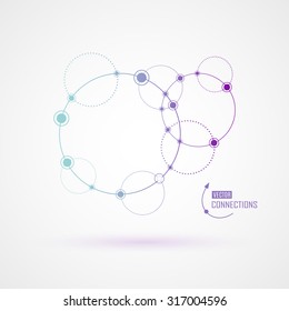 Color Network Background. Vector Illustration