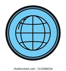 color network digital global connection emblem