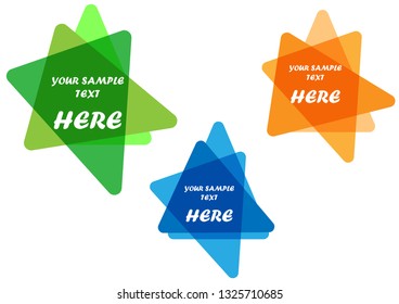 color nice funny logo Modern banner collection