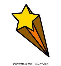 color nice shooting star art design