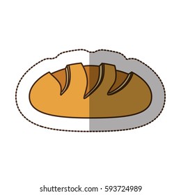 color nomal bread icon, vector illustraction design image