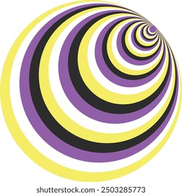 color of nonbinary flag in many circle shape vector illustration.