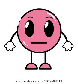 color not knowing emoji expression with arms and legs