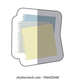 color notebooks school icon, vector illustraction design image