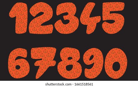  color number drawn school vector 