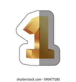color number one icon, vector illustraction design image