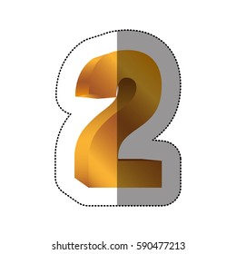 color number two icon, vector illustraction design image