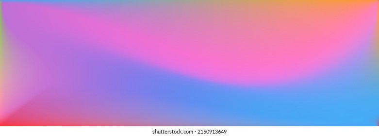 Color Ocean Modern Design Backdrop. Natural  Vibrant Trendy Background. Colorful Water Wavy Gradient Mesh. Rainbow Blank Wavy Gradient Mesh. Sea Vivid Multicolor Blurred Texture Illustration.