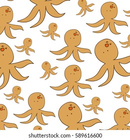 color octopus background icon, vector illustration design