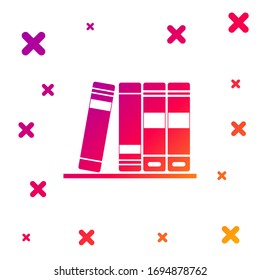 Color Office folders with papers and documents icon isolated on white background. Archives folder sign. Gradient random dynamic shapes. Vector Illustration