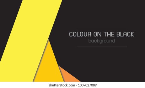 color on the black background