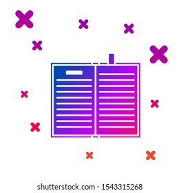 Color Open science book icon isolated on white background. Gradient random dynamic shapes. Vector Illustration
