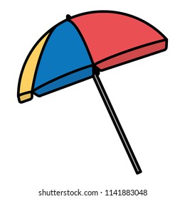 color open umbrella object to sun protection