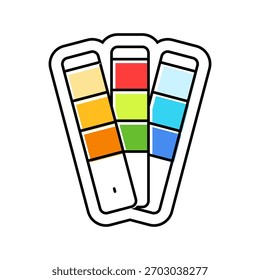 Farboptionen Farbsymbol Vektor. Farbwahlzeichen. einzelne Symbolgrafik
