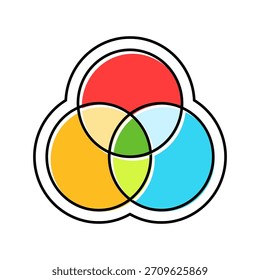 opções de cor ícone de cor vetor. sinal de opções de cor. ilustração de símbolo isolado