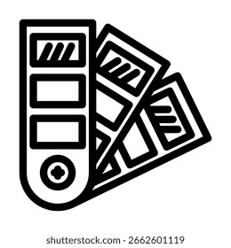 color options line icon vector. color options sign. isolated contour symbol black illustration
