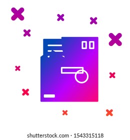 Color Ordered envelope icon isolated on white background. Email message letter symbol. Gradient random dynamic shapes. Vector Illustration