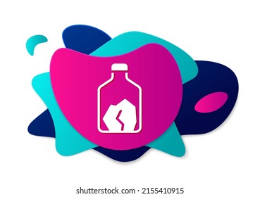 Color Ore mining icon isolated on white background. Abstract banner with liquid shapes. Vector