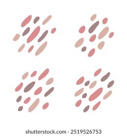 Color organic blob abstract shape decoration on white background.
