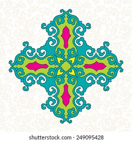 Color ornament, white background. 
