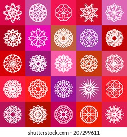 Color ornamental background with squares. Vector illustration