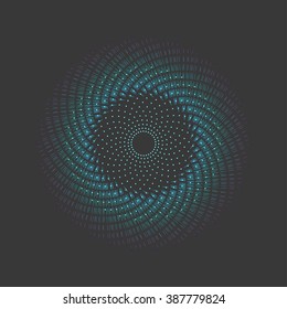 Color ornamental circle. Vector abstract design element.
