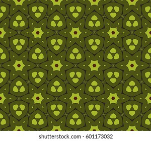 color Ornamental flower design. Modern seamless geometry pattern. Vector illustration. For the interior design, printing, web and textile design.