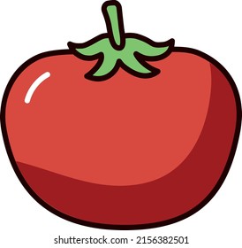 color outline tomato illustration icon